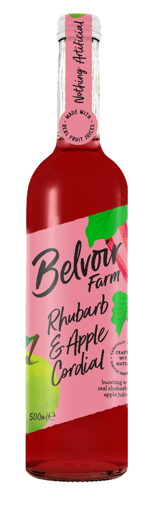 Belvoir Farm Cordial - Rhubarb and Apple X 6 X 500ml