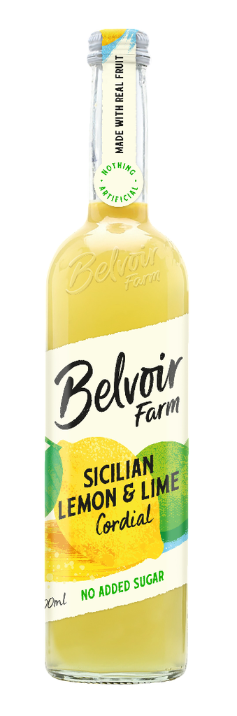 Belvoir Farm No Added Sugar Cordial - Sicilian Lemon and Lime X 6 X 500ml