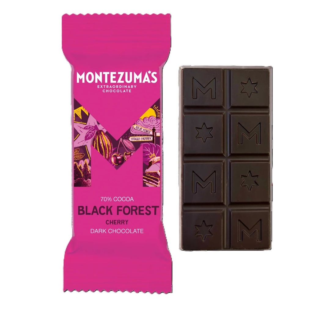 Montezumas Vegan Chocolate Bars - DARK Mini 70% Black Forest X 26 X 25g