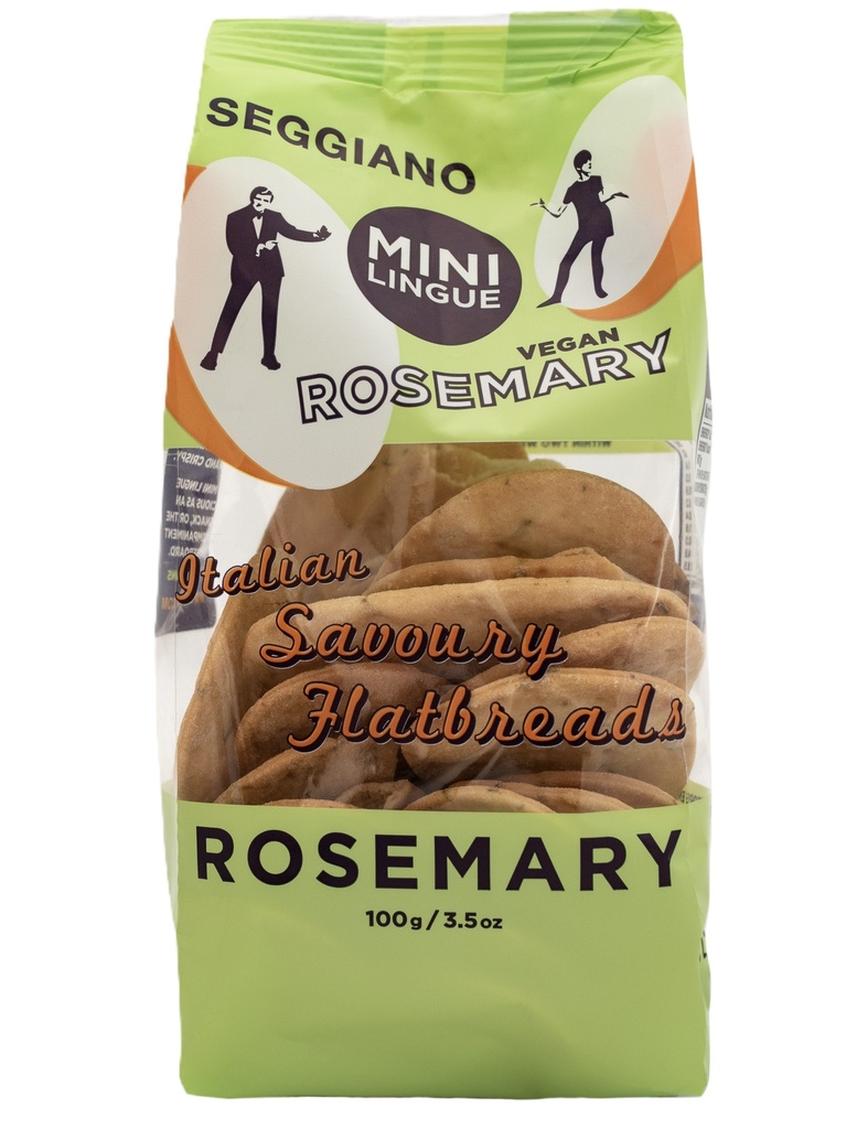 Seggiano Vegan Mini Flatbreads - Rosemary X 12 X 100g