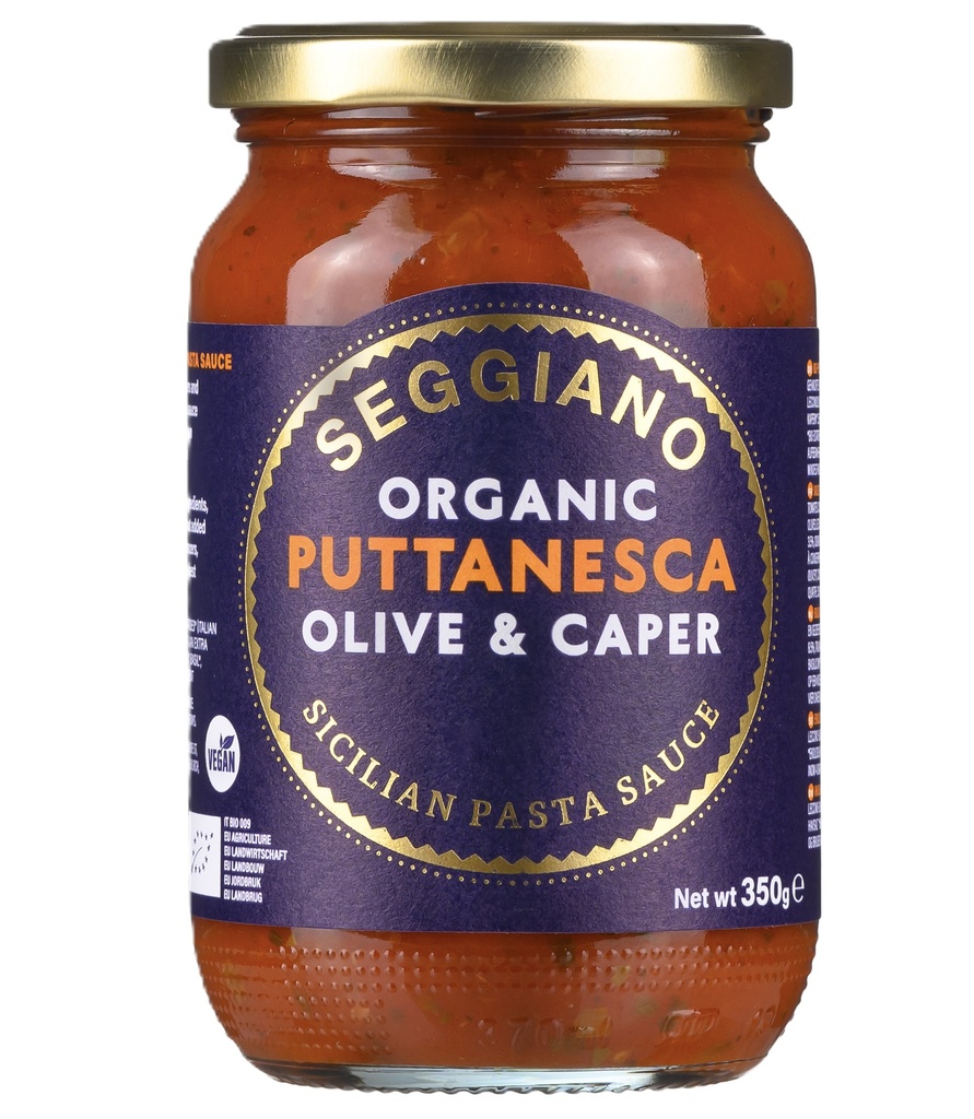 Seggiano Organic Vegan Pasta Sauce - Puttanesca X 6 X 350g