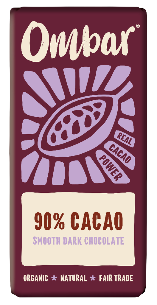 Ombar Organic Vegan Chocolate - MEDIUM DARK 90% Smooth X 10 X 70g