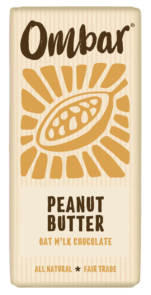 Ombar Vegan Chocolate - MEDIUM Oat Milk Peanut Butter X 10 X 70g