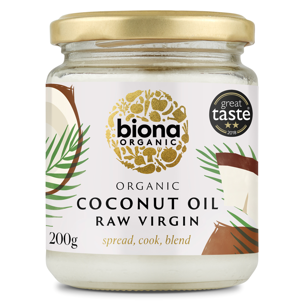 Biona Organic Coconut Oil - Raw Virgin X 6 X 200g