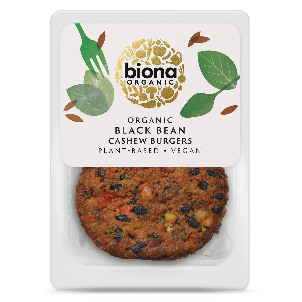 Biona Organic Vegan Burger - Black Bean Cashew 160g