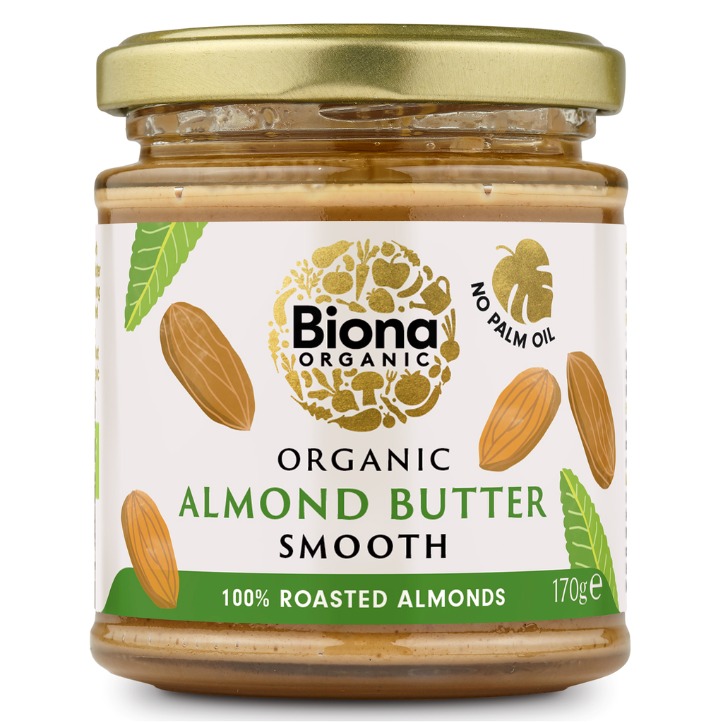 Biona Organic Almond Butter - Smooth X 8 X 170g