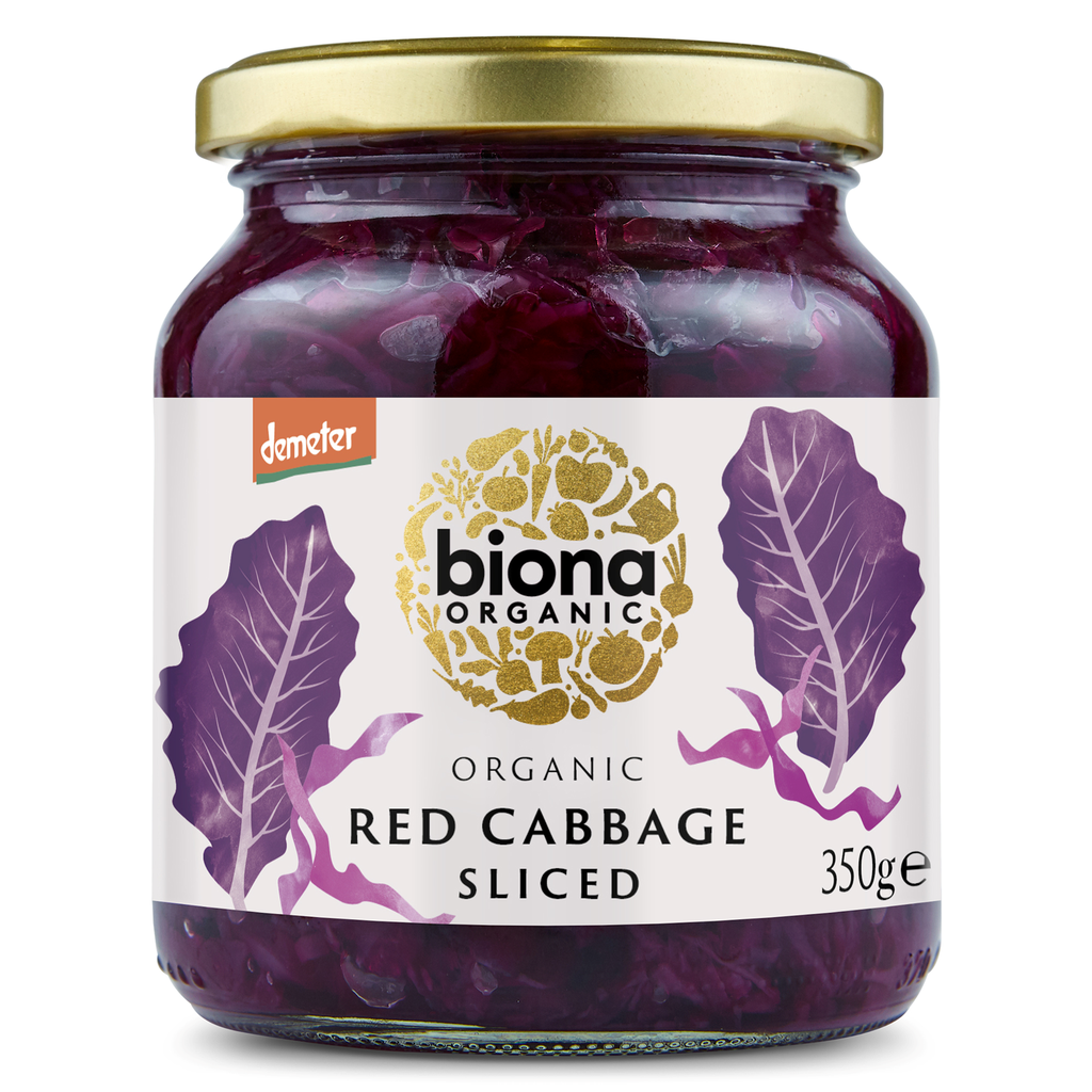 Biona Organic Veg Jar - Sliced Red Cabbage X 8 X 350g