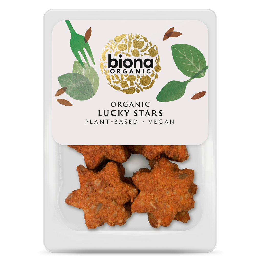 Biona Organic Vegan Snacks - Lucky Star Veggie Bites 250g