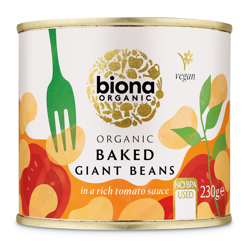 Biona Organic Baked Beans - Giant in Tomato Sauce X 6 X 230g