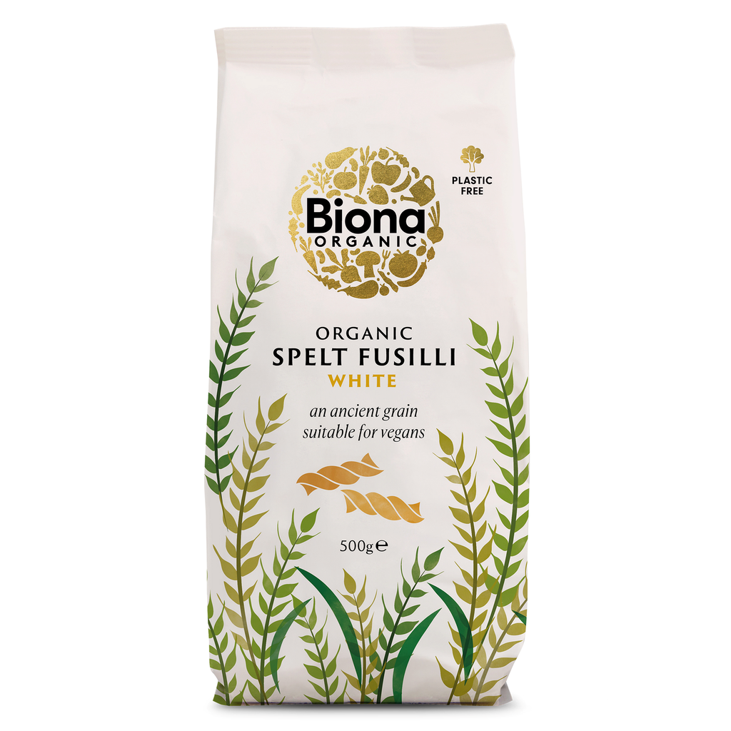 Biona Organic Wheat Pasta - Spelt Fussili White 500g