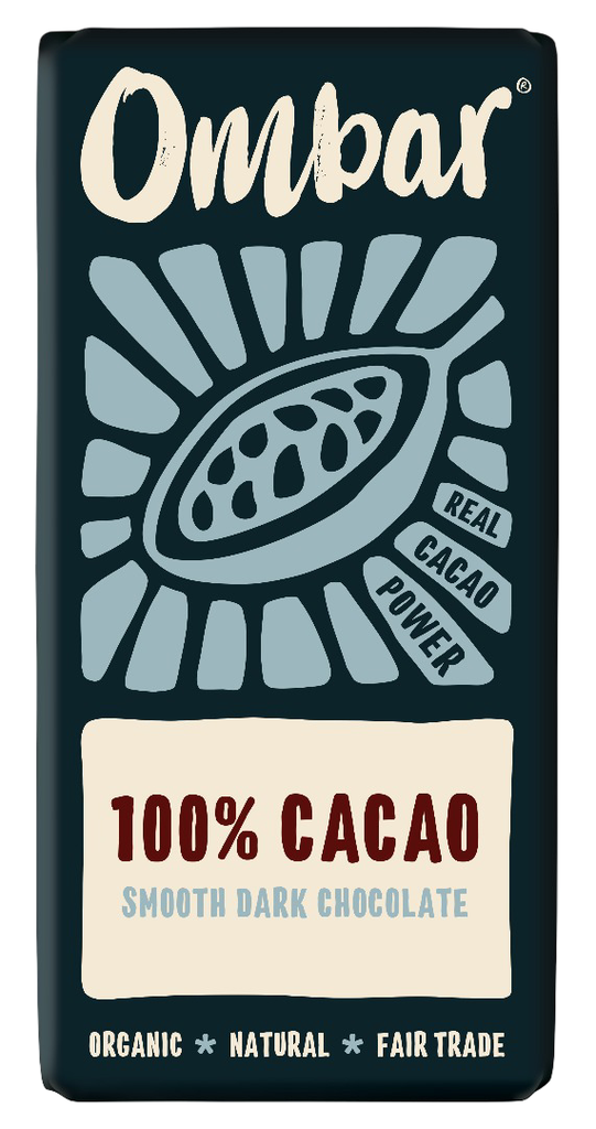 Ombar Organic Vegan Dark Chocolate - SMALL DARK 100% Smooth X 10 X 35g