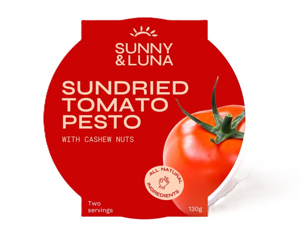 Sunny and Luna Pesto - Sundried Tomato with Cashew nuts 130g