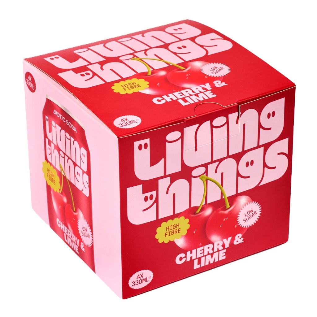 Living Things Soda - MPK Cherry and Lime X 6 X (4 X 330ml)