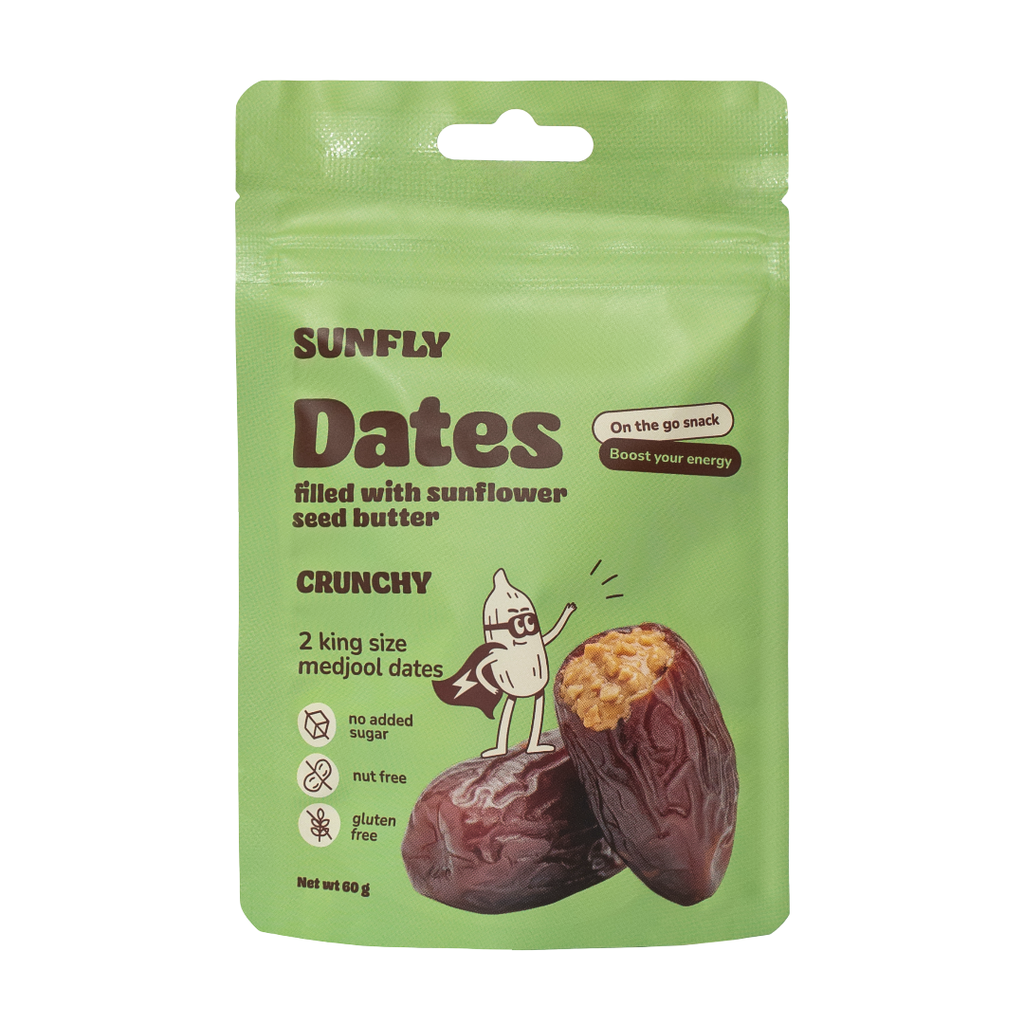 Sunfly Filled Dates with Sunflower Seed Butter - Crunchy X 18 X 60g
