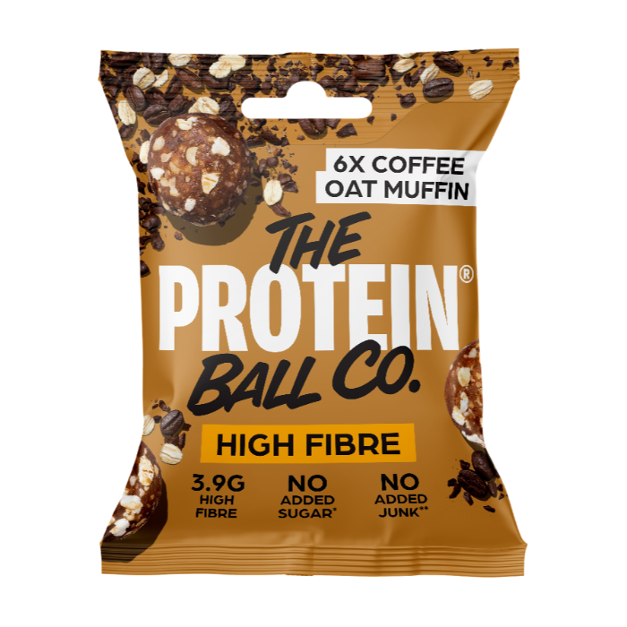 The Protein Ball Co High Fibre Ball - Coffee Oat Muffin X 10 X 45g