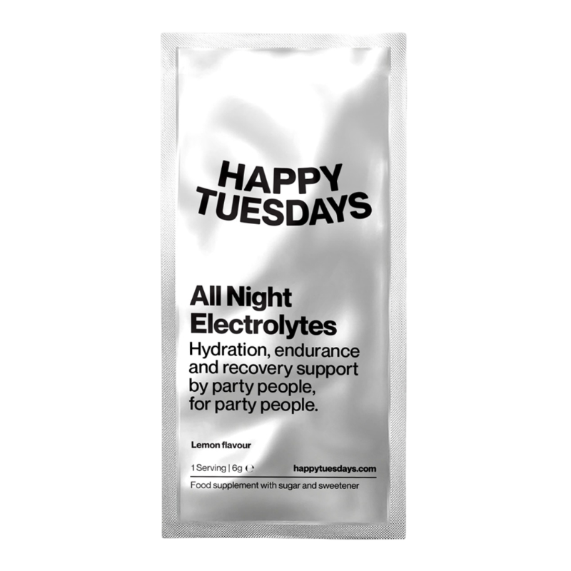 Happy Tuesdays Food Supplements - All Night Electrolytes Lemon X 12 X 6g