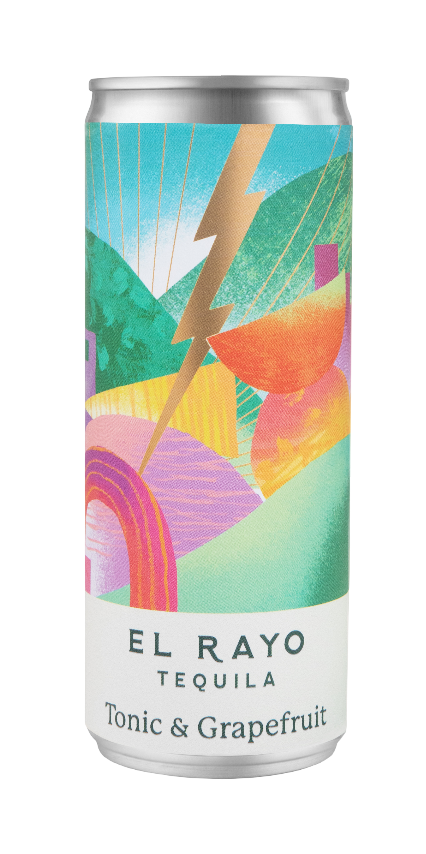 El Rayo RTD Cocktail - CAN Tequila Tonic and Grapefruit 6% ABV X 12 X 250ml