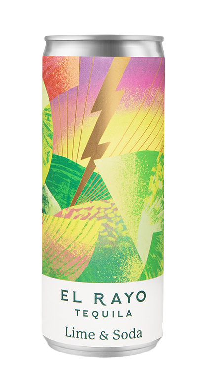 El Rayo RTD Cocktail - CAN Tequila Mexican Lime Soda 6% ABV X 12 X 250ml