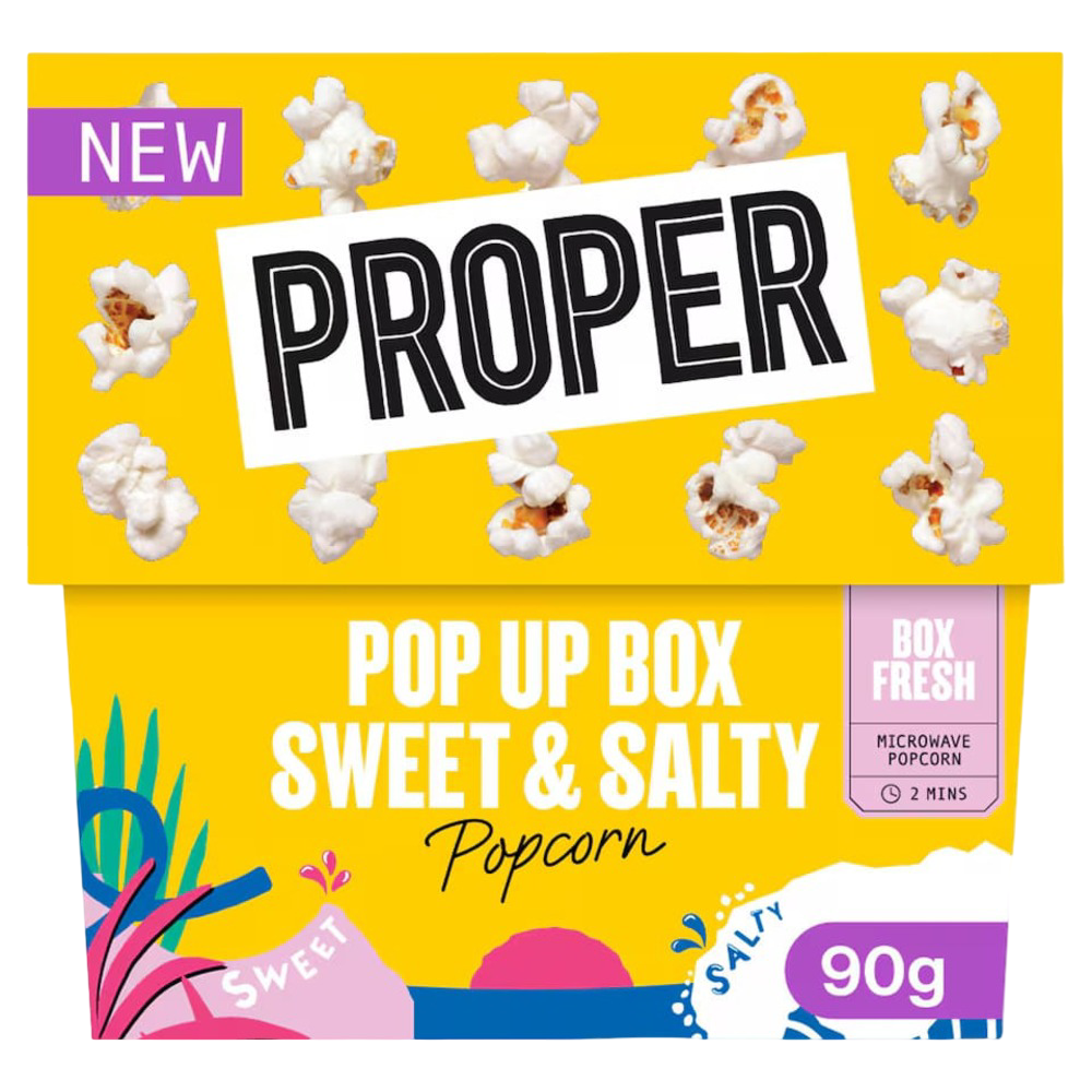 Propercorn Microwaveable Popcorn - Pop up Box Sweet and Salty X 15 X 90g