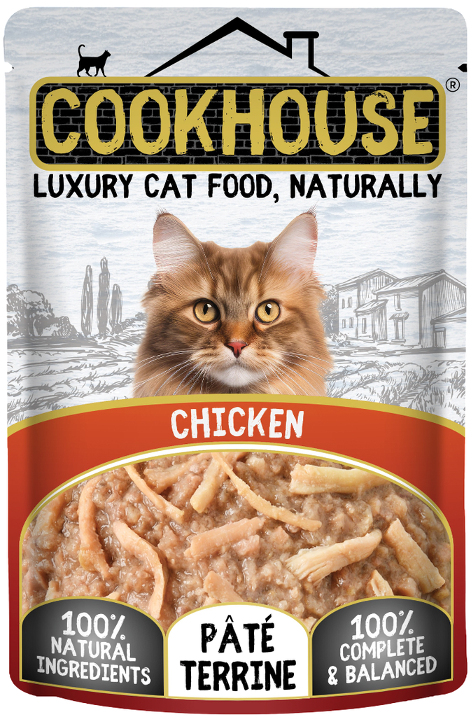 [15% OFF] Cookhouse Luxury Pet Food - CAT Pate Terrine Chicken X 18 X 70g