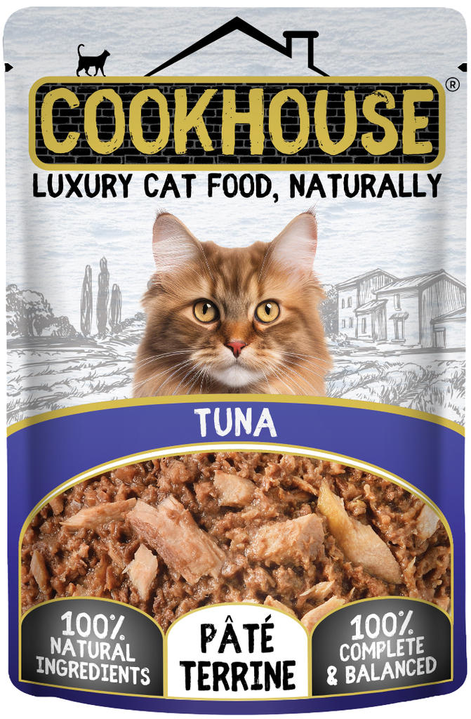 [15% OFF] Cookhouse Luxury Pet Food - CAT Pate Terrine Tuna X 18 X 70g