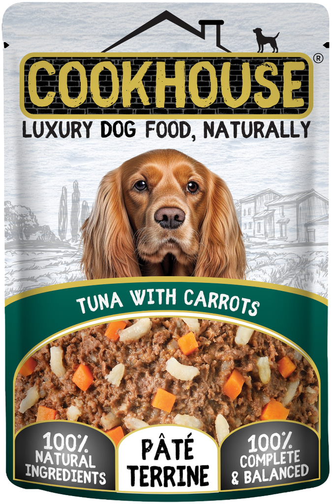 [15% OFF] Cookhouse Luxury Pet Food - DOG Pate Terrine Tuna with Carrots X 15 X 100g