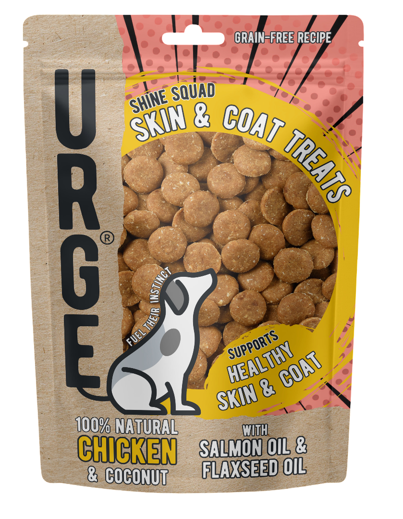 [25% OFF] Urge Pet Food - DOG Skin and Coat Treats Chicken and Coconut X 8 X 100g