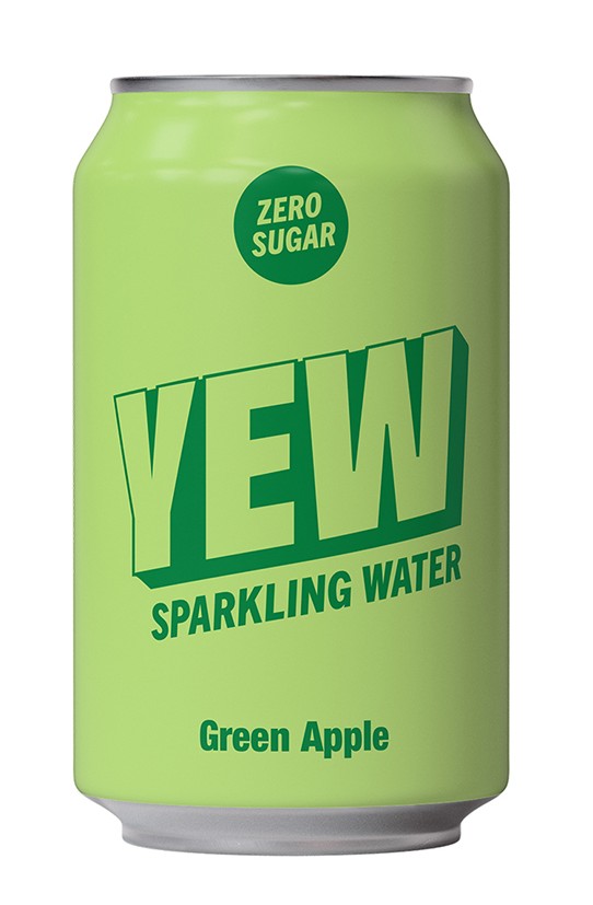 YEW Zero Sugar Sparkling Water - Green Apple X 12 X 330ml