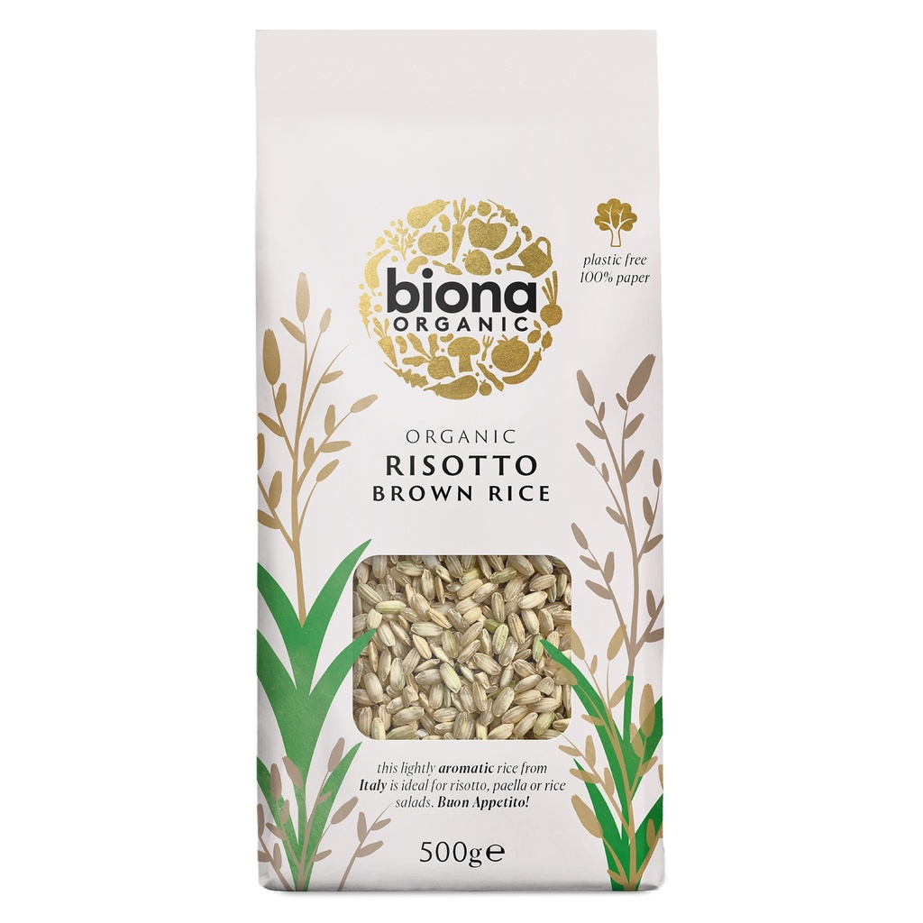 Biona Organic Rice - Risotto Brown X 6 X 500g
