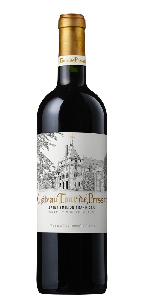 Chateau Tour de Pressac Red Wine - Grand Cru Merlot Cabernet Franc Cabernet Sauvignon Saint Emillion 2017 14.50% ABV X 6 X 750ml FRANCE