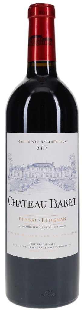 Chateau Baret Red Wine - Merlot Cabernet Sauvignon Pessac Leognan 2017 13.50% ABV X 6 X 750ml FRANCE