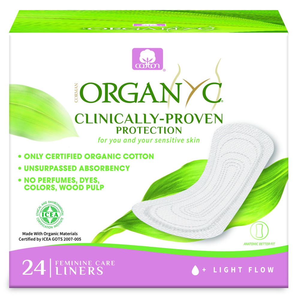 Organyc Sanitary Panty Liner - Light Flow 24 pads 
