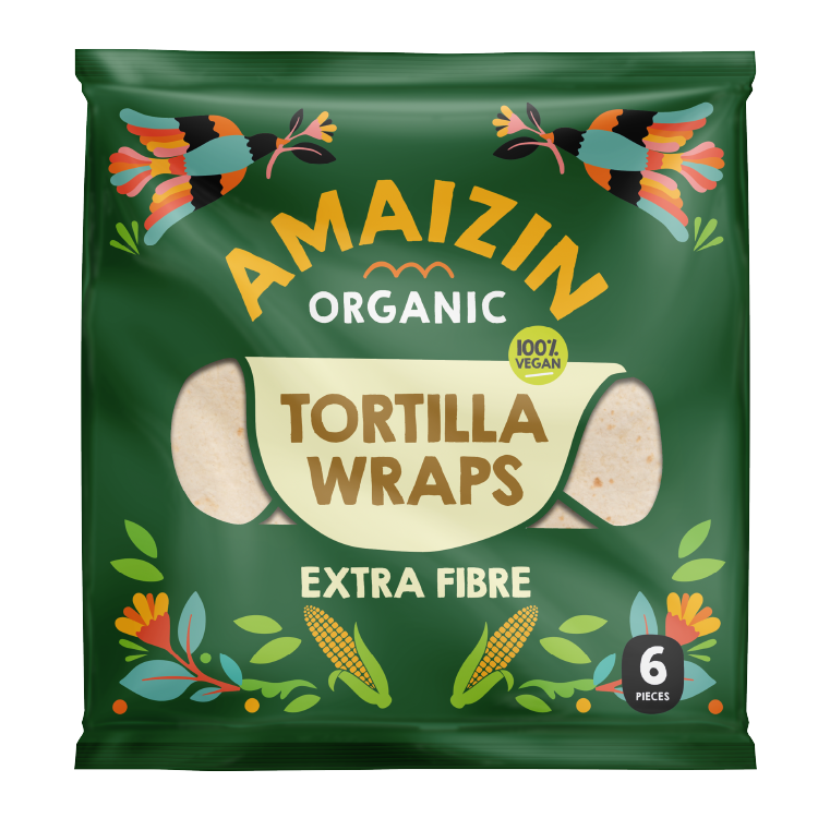 [20% OFF] Amaizin Organic Corn Tortilla Wraps - Extra Fibre 240g