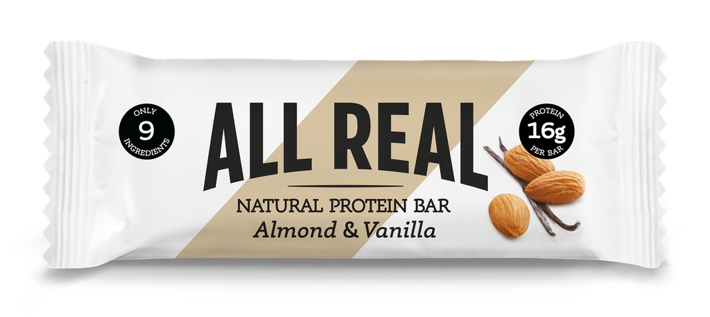 All Real Nutrition Natural Protein Bars - Almond and Vanilla X 12 X 50g