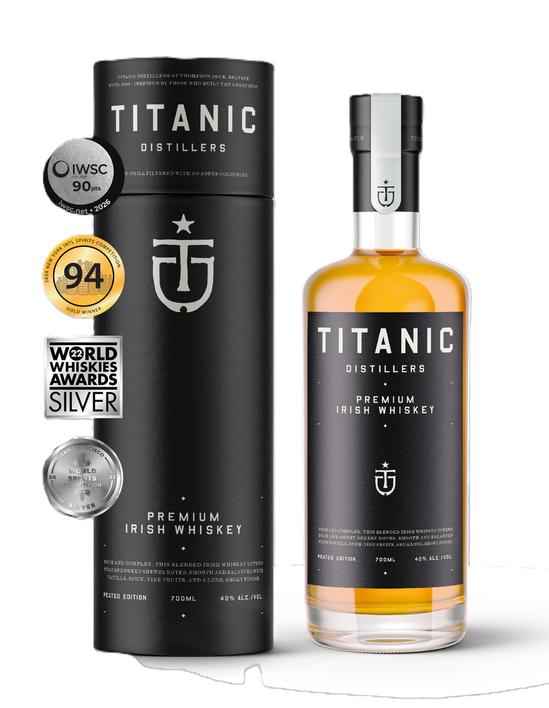 [20% OFF] Titanic Distillers Irish Whiskey - Premium Irish Blend Peated Edition 40% ABV 700ml