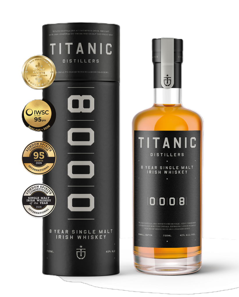 [20% OFF] Titanic Distillers Irish Whiskey - 8 Year Single Malt 42% ABV 700ml