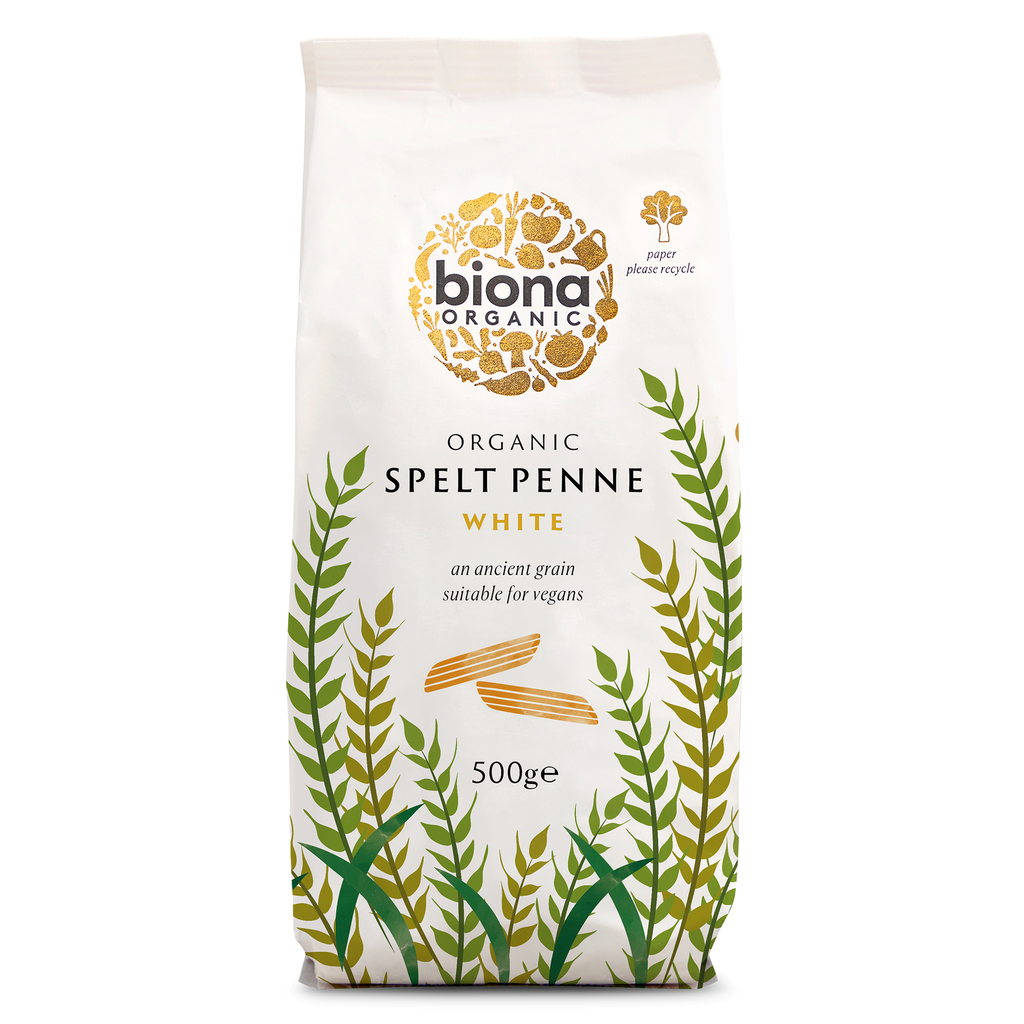 Biona Organic Wheat Pasta - Spelt Penne White 500g