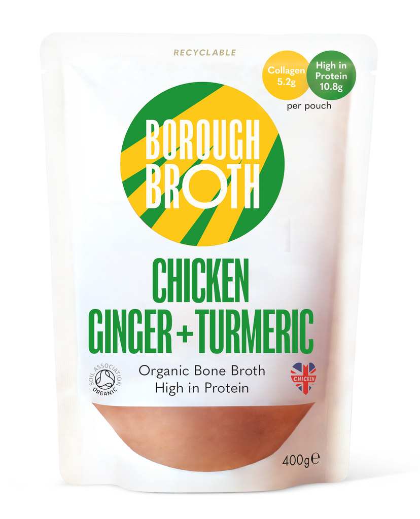 Borough Broth Organic Broths - Chicken Ginger and Turmeric 400g