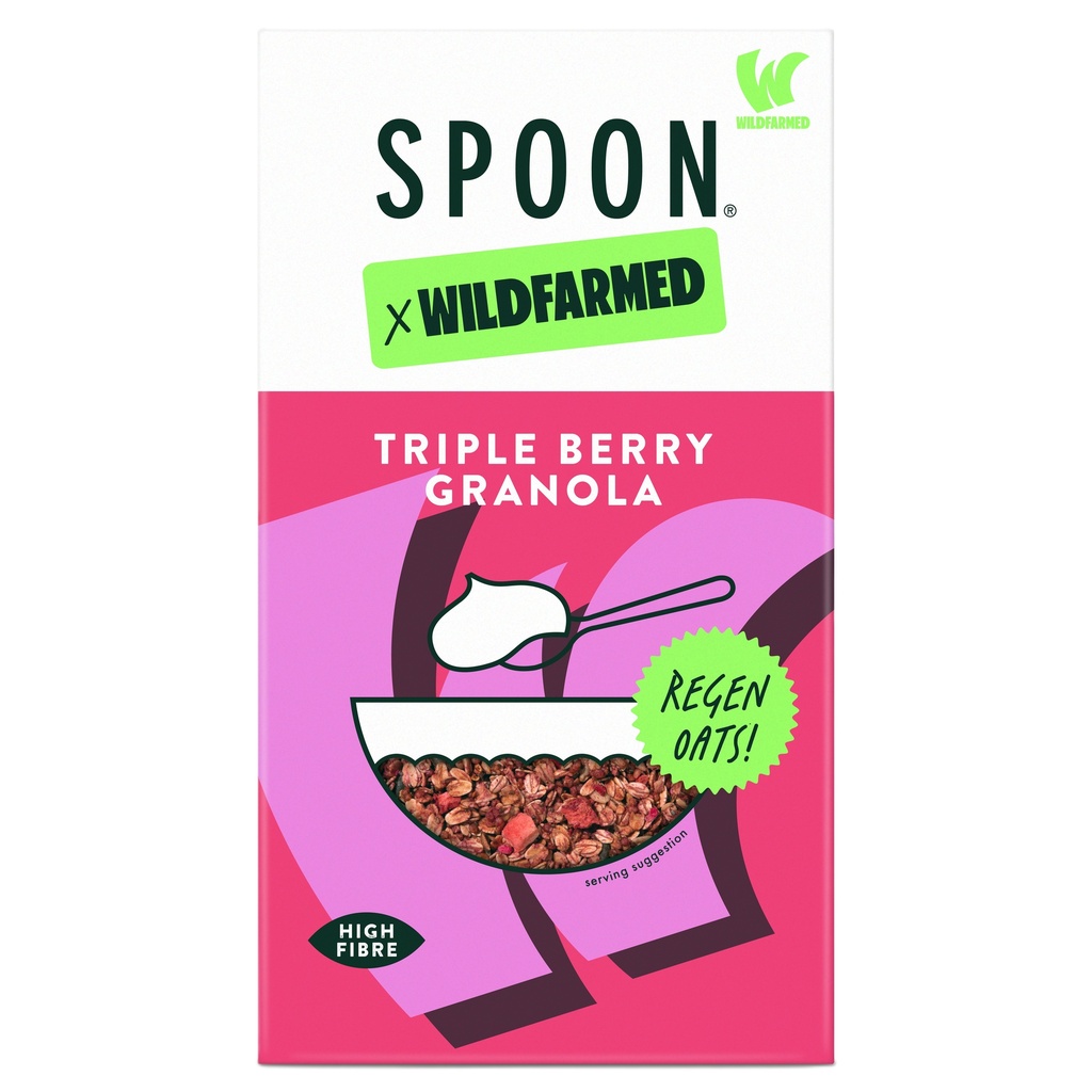 Spoon X Wildfarmed Regenerative Oat Granola - Triple Berry X 6 X 380g