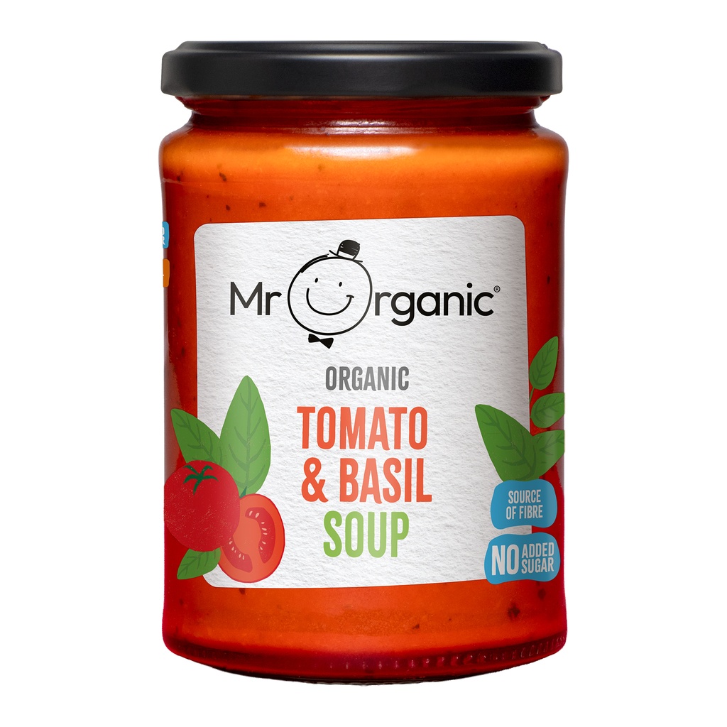 Mr Organic Soup - JAR Tomato and Basil X 6 X 350g