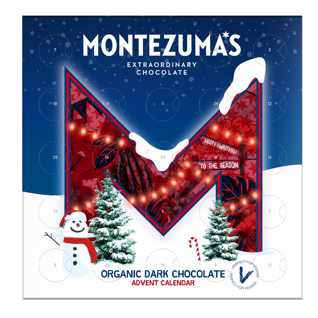 Montezumas Advent Calendar XMAS - Organic Dark Chocolate 150g