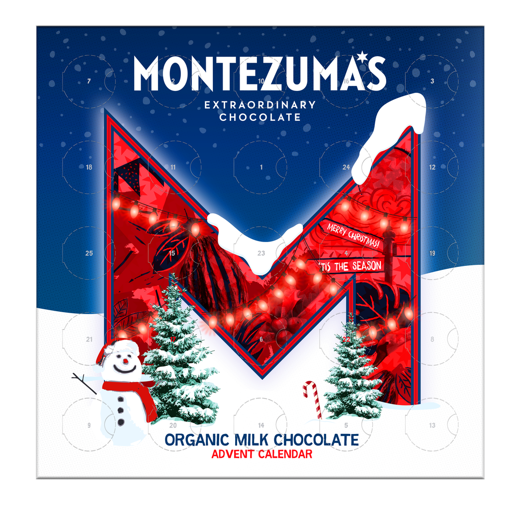 Montezumas Advent Calendar XMAS - Organic Milk Chocolate 150g