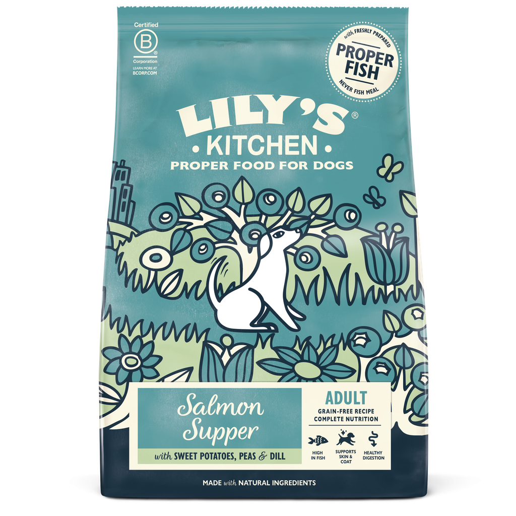 Lilys Kitchen Pet Food - DOG DRY Salmon Supper DADS25-UK01A X 4 X 2.5kg