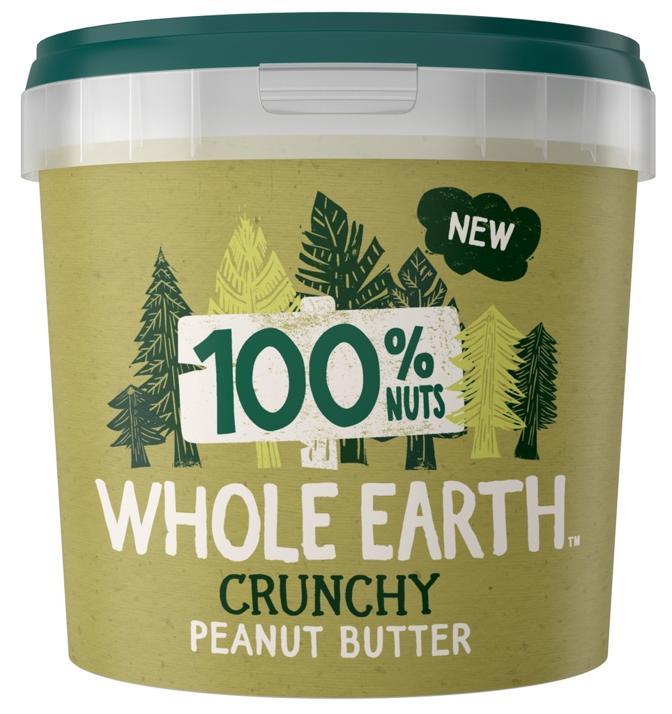Whole Earth Peanut Butter - 100% Crunchy X 3 X 1kg