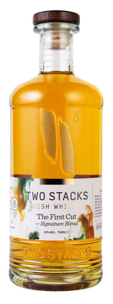Two Stacks Irish Whiskey - BOTTLE The First Cut Signature Blend 43% ABV 700ml