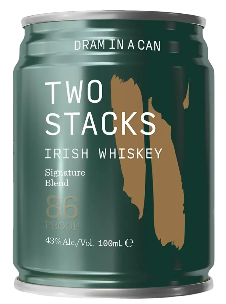 Two Stacks Irish Whiskey - CAN Signature Blend 43% ABV X 12 X 100ml