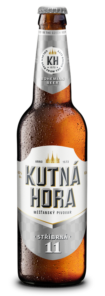 Kutna Hora Beer - BOTTLE Stribrna 11 Czech Pilsener Pale Lager ABV 4.5% X 20 X 500ml