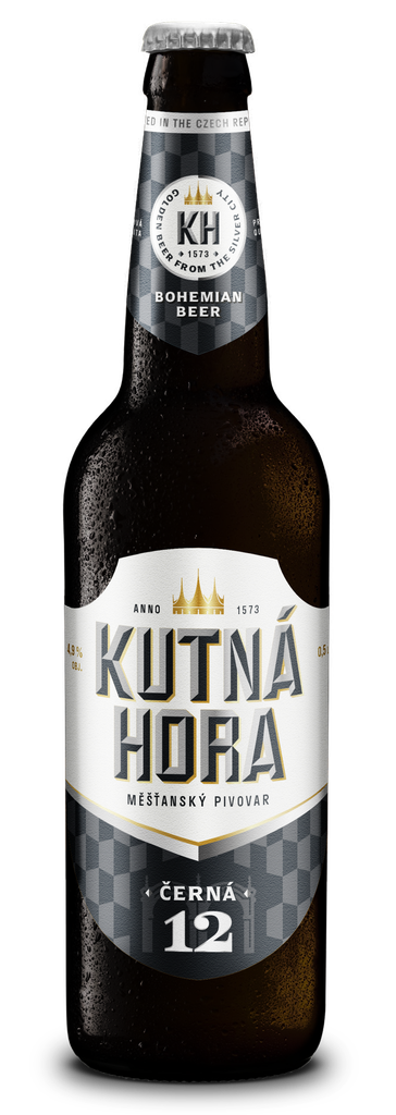Kutna Hora Beer - BOTTLE Cerna 12 Czech Premium Dark Lager ABV 4.9% X 20 X 500ml
