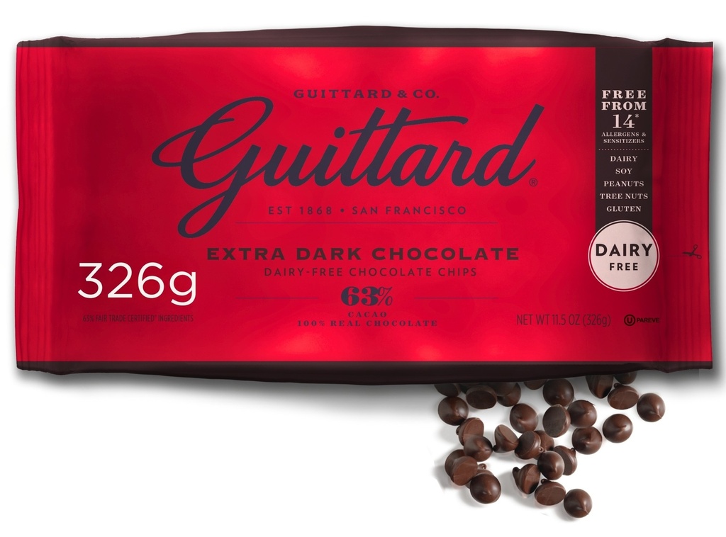 Guittard Baking Chips - Extra Dark Chocolate 63% Cacao 326g