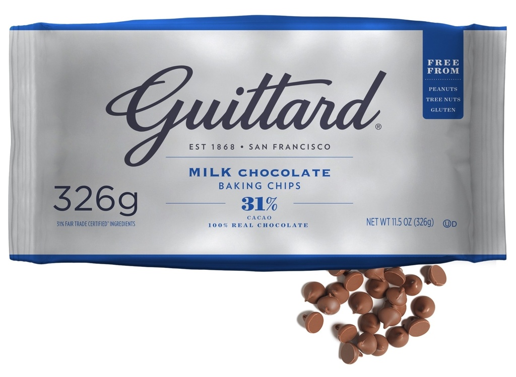 Guittard Baking Chips - Milk Chocolate 31% Cacao 326g